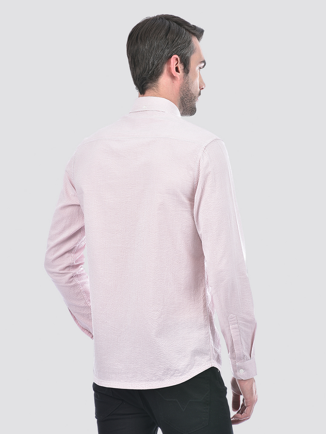 Numero Uno Men Textured Pink Shirt